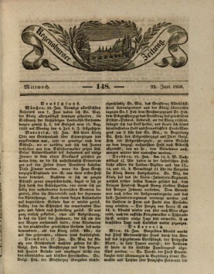 Regensburger Zeitung Mittwoch 22. Juni 1836