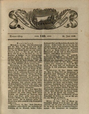Regensburger Zeitung Donnerstag 23. Juni 1836