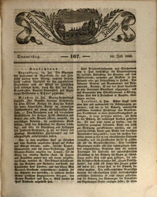 Regensburger Zeitung Donnerstag 14. Juli 1836