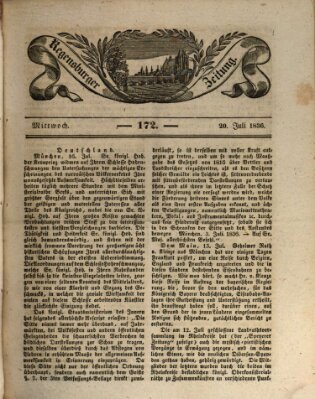 Regensburger Zeitung Mittwoch 20. Juli 1836