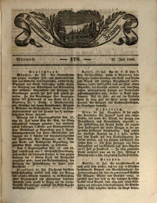 Regensburger Zeitung Mittwoch 27. Juli 1836