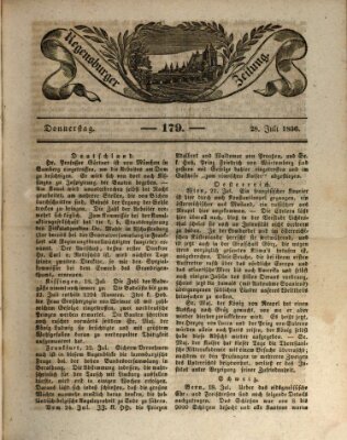 Regensburger Zeitung Donnerstag 28. Juli 1836