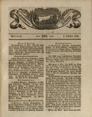 Regensburger Zeitung Mittwoch 5. Oktober 1836