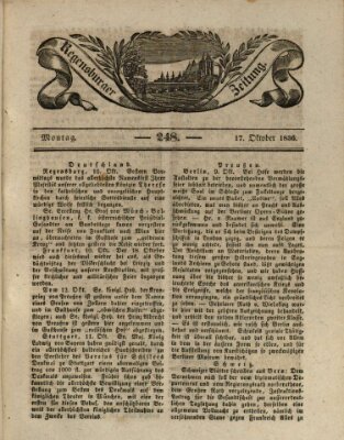 Regensburger Zeitung Montag 17. Oktober 1836