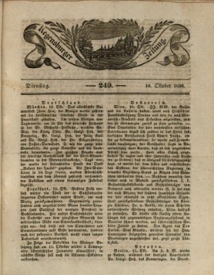 Regensburger Zeitung Dienstag 18. Oktober 1836