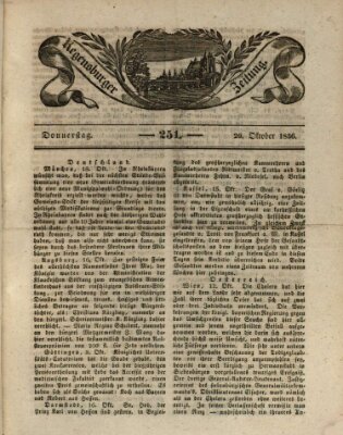 Regensburger Zeitung Donnerstag 20. Oktober 1836