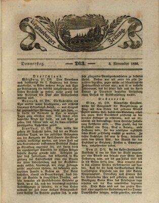 Regensburger Zeitung Donnerstag 3. November 1836