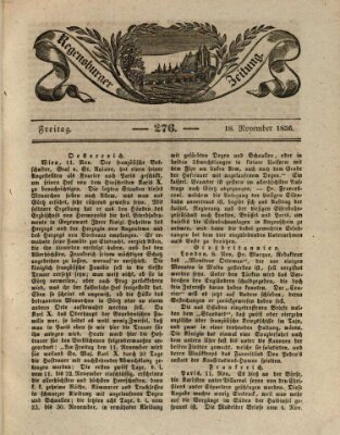 Regensburger Zeitung Freitag 18. November 1836