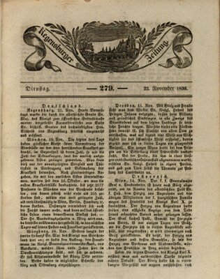 Regensburger Zeitung Dienstag 22. November 1836