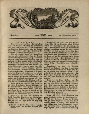 Regensburger Zeitung Freitag 25. November 1836