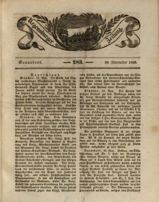 Regensburger Zeitung Samstag 26. November 1836