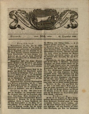 Regensburger Zeitung Mittwoch 21. Dezember 1836