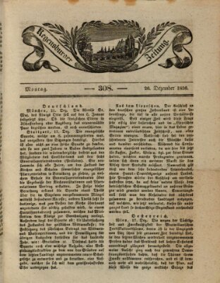 Regensburger Zeitung Montag 26. Dezember 1836