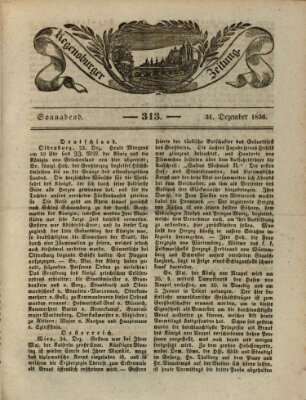 Regensburger Zeitung Samstag 31. Dezember 1836