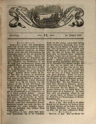 Regensburger Zeitung Freitag 13. Januar 1837