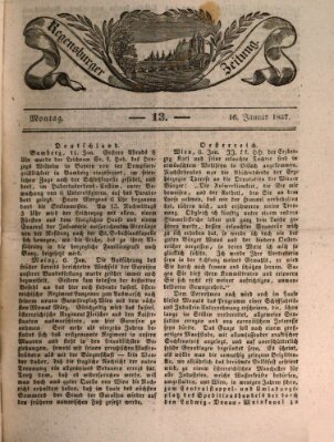 Regensburger Zeitung Montag 16. Januar 1837