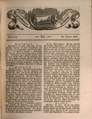 Regensburger Zeitung Montag 30. Januar 1837