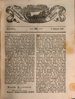 Regensburger Zeitung Dienstag 7. Februar 1837