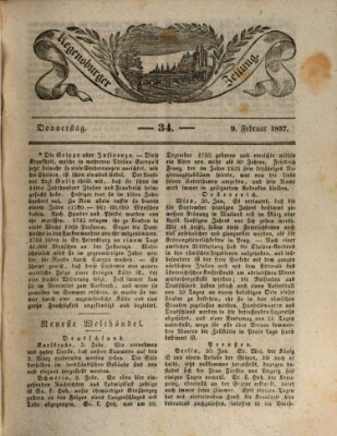 Regensburger Zeitung Donnerstag 9. Februar 1837