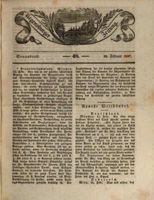 Regensburger Zeitung Samstag 25. Februar 1837