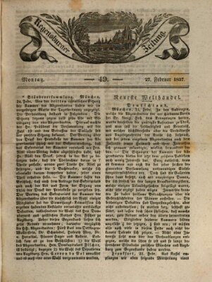 Regensburger Zeitung Montag 27. Februar 1837