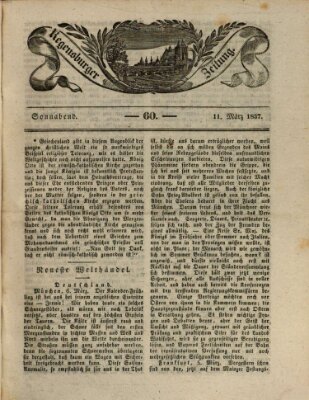 Regensburger Zeitung Samstag 11. März 1837