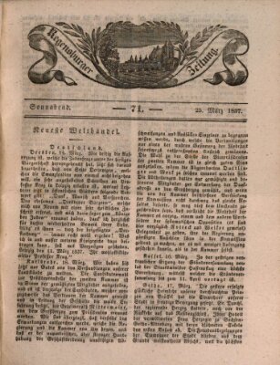 Regensburger Zeitung Samstag 25. März 1837