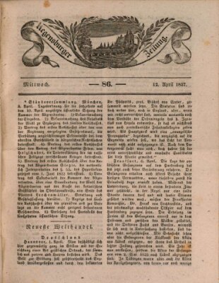 Regensburger Zeitung Mittwoch 12. April 1837