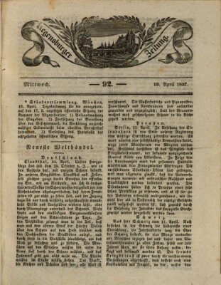 Regensburger Zeitung Mittwoch 19. April 1837