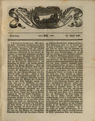 Regensburger Zeitung Freitag 21. April 1837