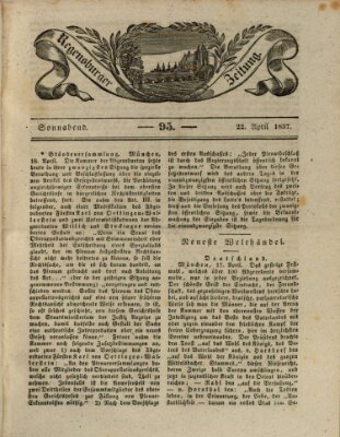 Regensburger Zeitung Samstag 22. April 1837