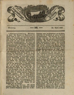 Regensburger Zeitung Montag 24. April 1837