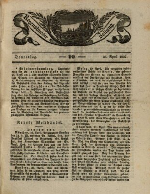 Regensburger Zeitung Donnerstag 27. April 1837