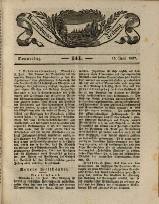 Regensburger Zeitung Donnerstag 15. Juni 1837