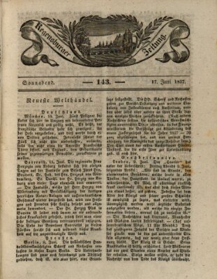 Regensburger Zeitung Samstag 17. Juni 1837