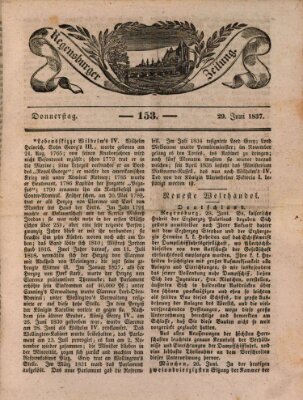 Regensburger Zeitung Donnerstag 29. Juni 1837