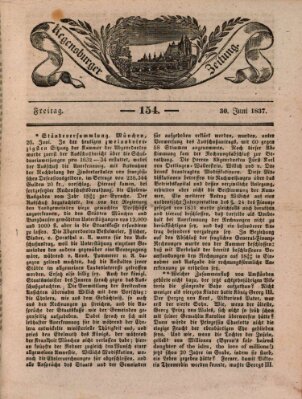 Regensburger Zeitung Freitag 30. Juni 1837