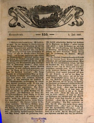 Regensburger Zeitung Samstag 1. Juli 1837