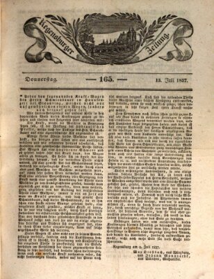 Regensburger Zeitung Donnerstag 13. Juli 1837