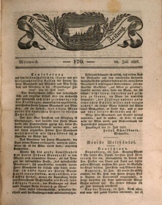 Regensburger Zeitung Mittwoch 19. Juli 1837