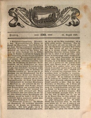 Regensburger Zeitung Freitag 11. August 1837