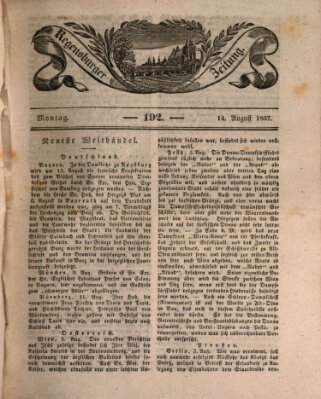 Regensburger Zeitung Montag 14. August 1837