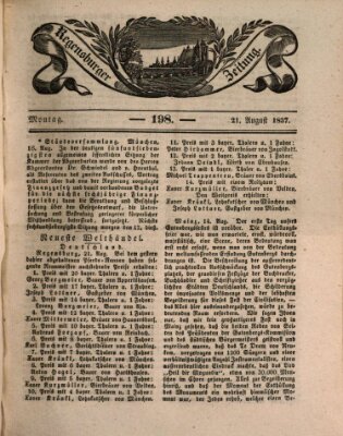 Regensburger Zeitung Montag 21. August 1837