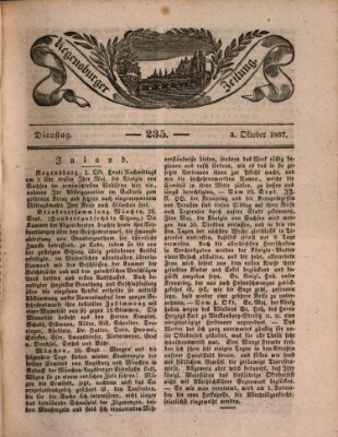 Regensburger Zeitung Dienstag 3. Oktober 1837