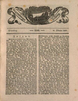 Regensburger Zeitung Dienstag 31. Oktober 1837