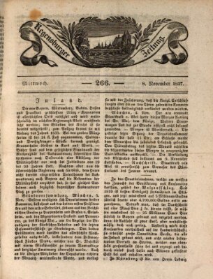 Regensburger Zeitung Mittwoch 8. November 1837