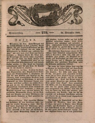 Regensburger Zeitung Donnerstag 23. November 1837