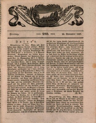 Regensburger Zeitung Freitag 24. November 1837