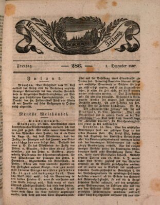 Regensburger Zeitung Freitag 1. Dezember 1837