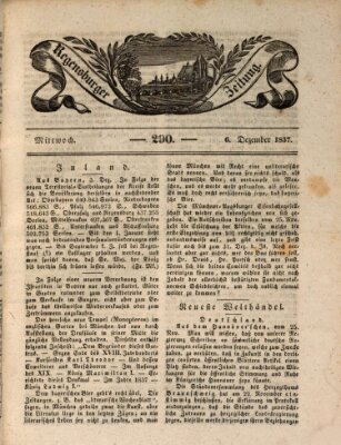 Regensburger Zeitung Mittwoch 6. Dezember 1837